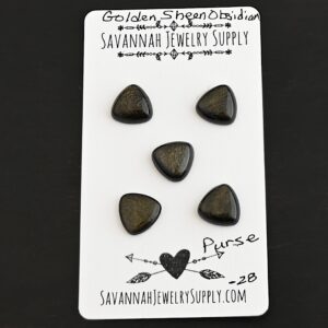 Golden Sheen Obsidian Cabochon Parcel – Purse