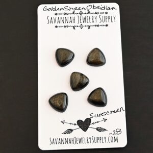 Golden Sheen Obsidian Cabochon Parcel – Sunscreen