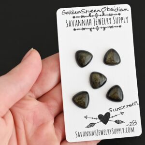 Golden Sheen Obsidian Cabochon Parcel – Sunscreen