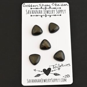 Golden Sheen Obsidian Cabochon Parcel – Toiletries