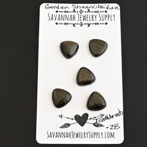 Golden Sheen Obsidian Cabochon Parcel – Toothbrush