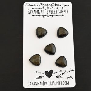 Golden Sheen Obsidian Cabochon Parcel – Umbrella