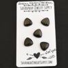 Wipes Golden Sheen Obsidian Cabochon Parcel shown on business card