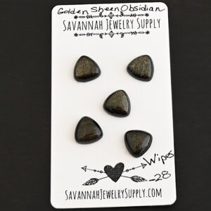 Golden Sheen Obsidian Cabochon Parcel – Wipes