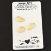 Lena Rose Cut Lemon Quartz Cabochon Parcel shown on business card