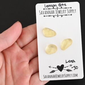 Rose Cut Lemon Quartz Cabochons – Lena