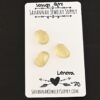 Lenora Rose Cut Lemon Quartz Cabochon Parcel shown on business card