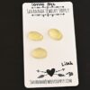 Lilah Rose Cut Lemon Quartz Cabochon Parcel shown on business card