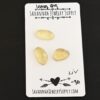 Liv Rose Cut Lemon Quartz Cabochon Parcel shown on business card