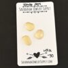 Lola Rose Cut Lemon Quartz Cabochon Parcel shown on business card