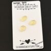 Lorenzo Rose Cut Lemon Quartz Cabochon Parcel shown on business card