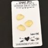 Louise Rose Cut Lemon Quartz Cabochon Parcel shown on business card