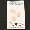 Lucy Rose Cut Lemon Quartz Cabochon Parcel shown on business card