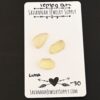 Luna Rose Cut Lemon Quartz Cabochon Parcel shown on business card