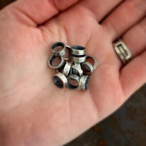 Sterling Silver Wide Hammered Rustic Jump Ring