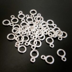 Sterling Silver Double Jump Ring 8mm 10 pieces
